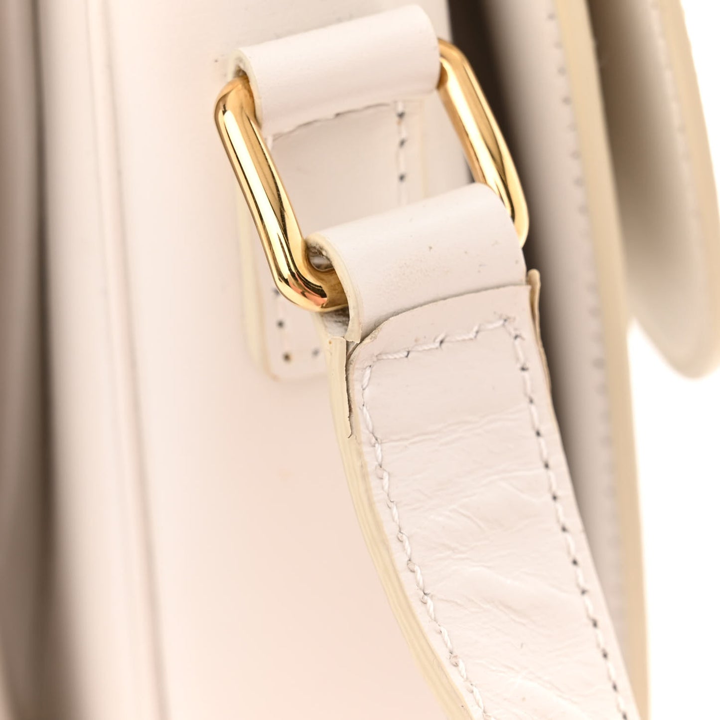 Shiny Calfskin Medium Triomphe White