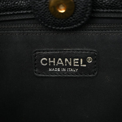 Chanel Caviar Quilted Petit Shopping Tote PST Black 6 of 13