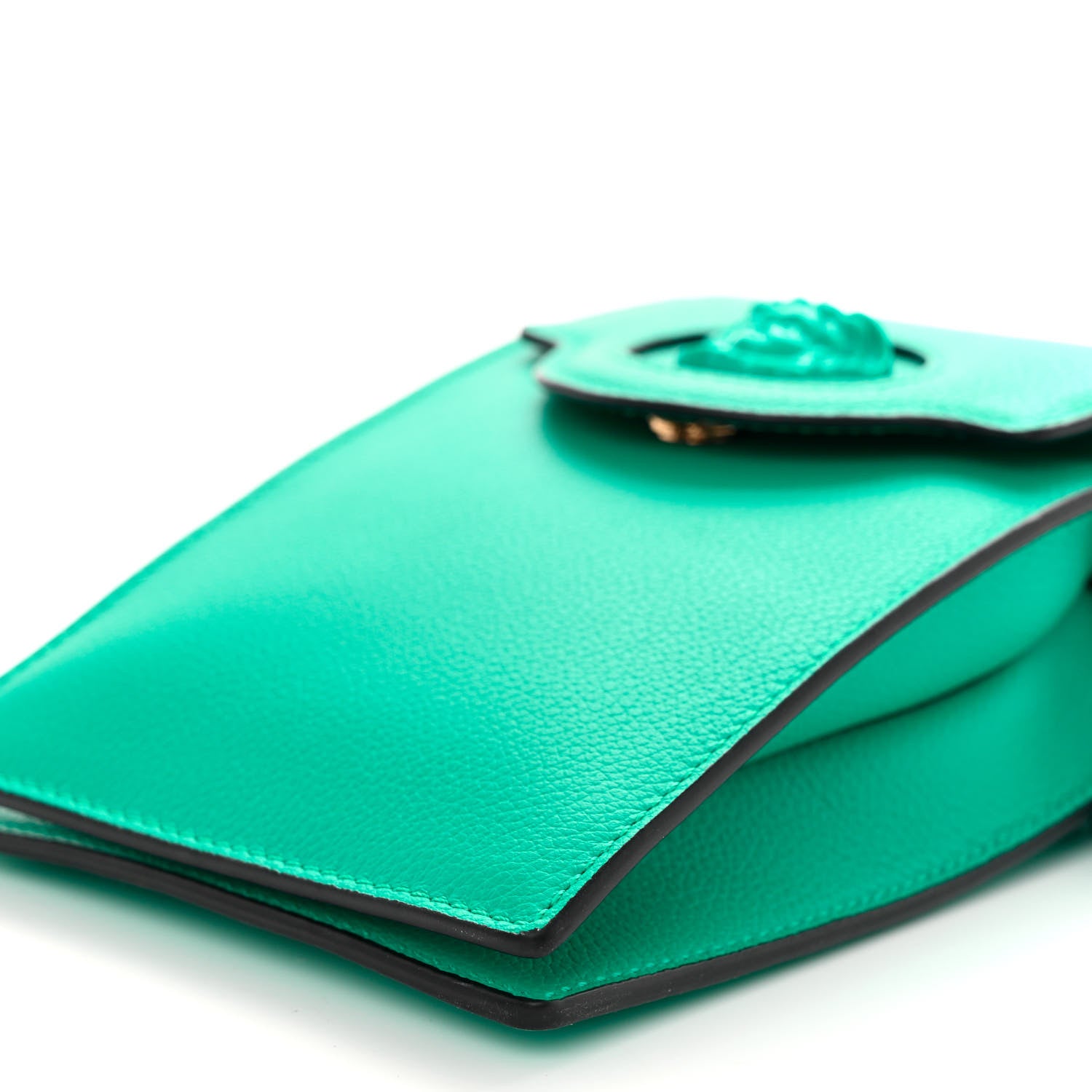 Versace Calfskin La Medusa Chain Crossbody Phone Pouch Turquoise 9 of 9