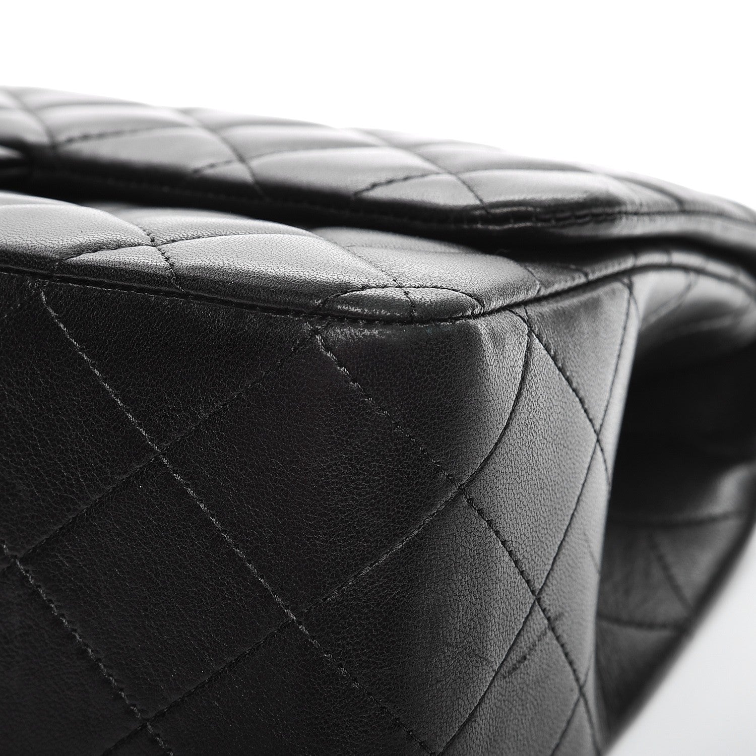Chanel Lambskin Quilted Jumbo Single Flap Black 11 of 13