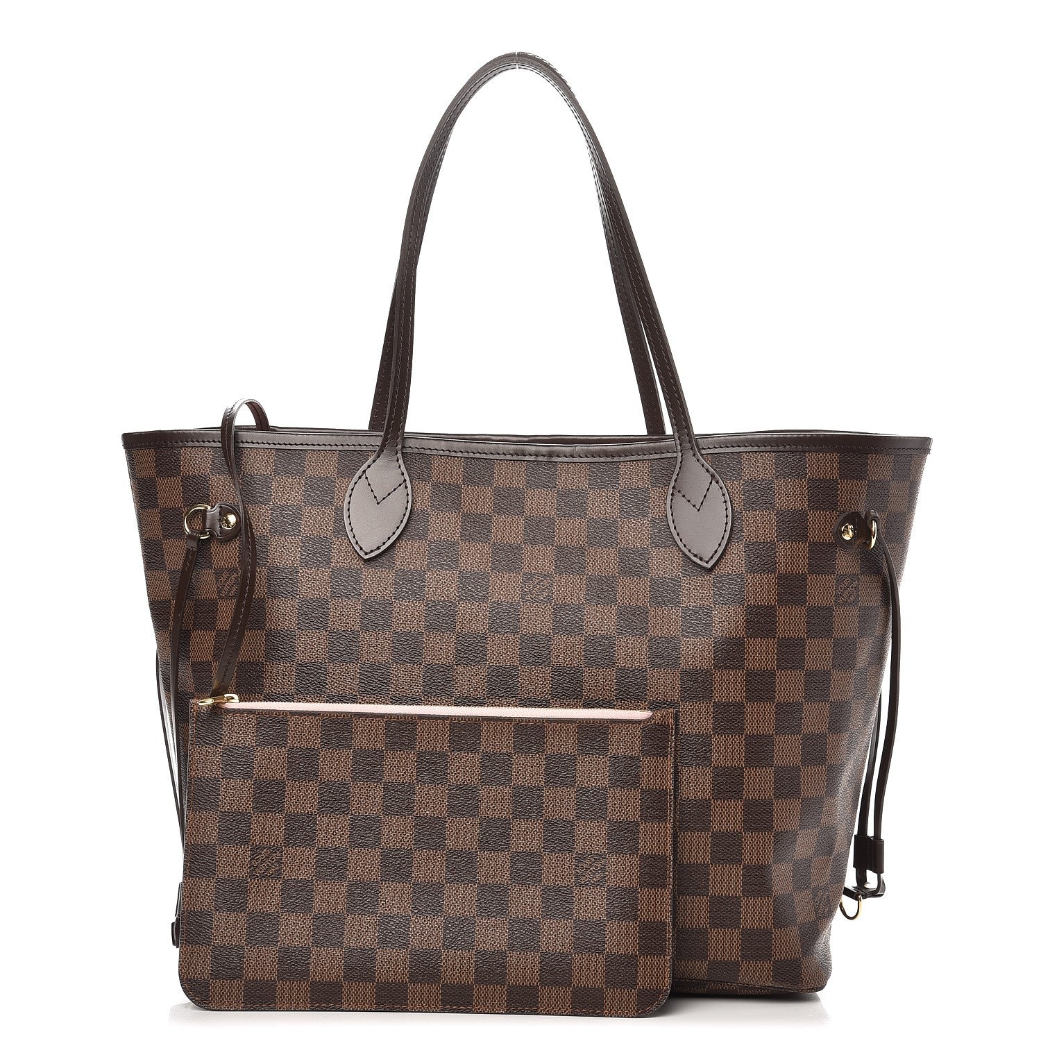 Louis Vuitton Damier Ebene Neo Neverfull MM Rose Ballerine 1 of 9