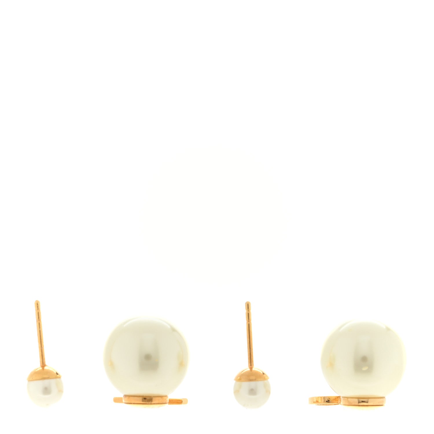 Christian Dior Pearl Mise En Dior Logo Tribal Earrings 3 of 4
