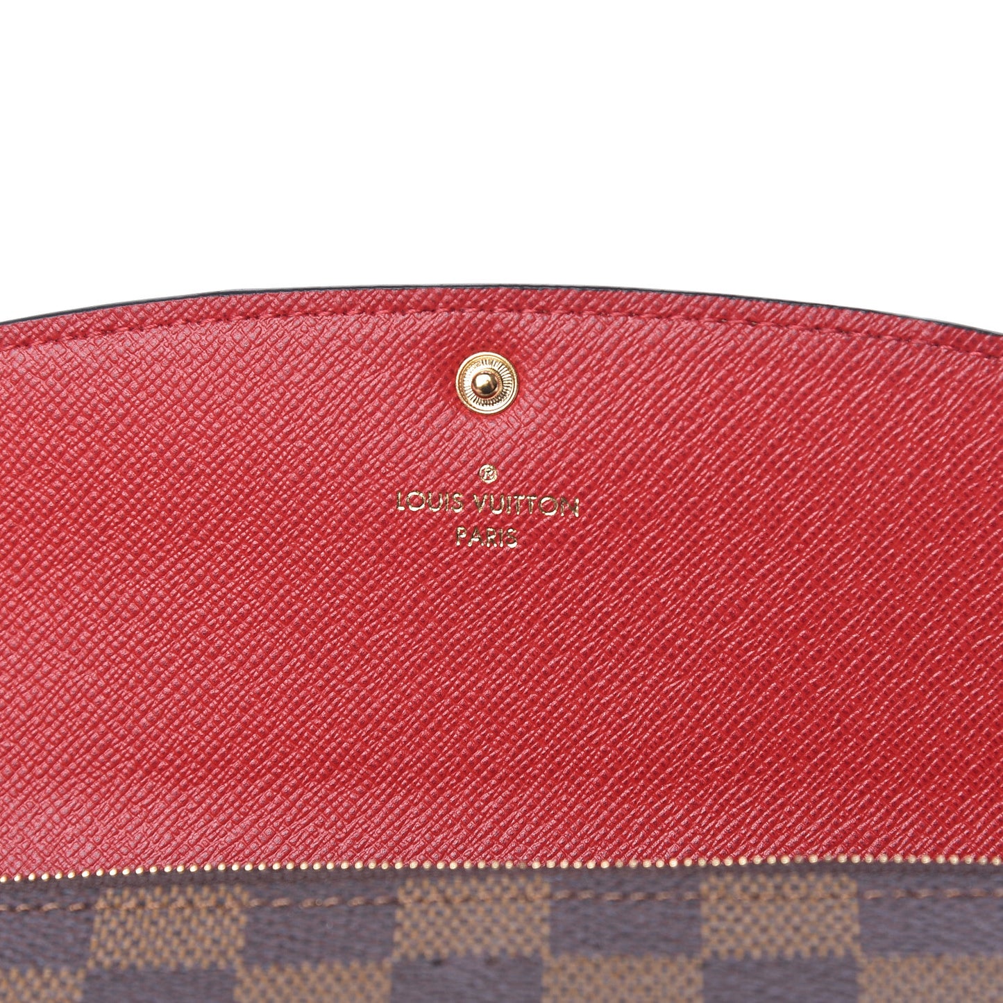 Damier Ebene Emilie Wallet Red