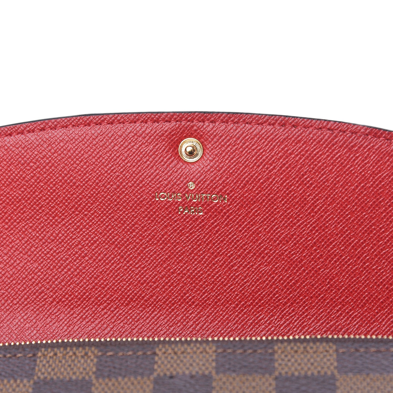 Louis Vuitton Damier Ebene Emilie Wallet Red 6 of 8