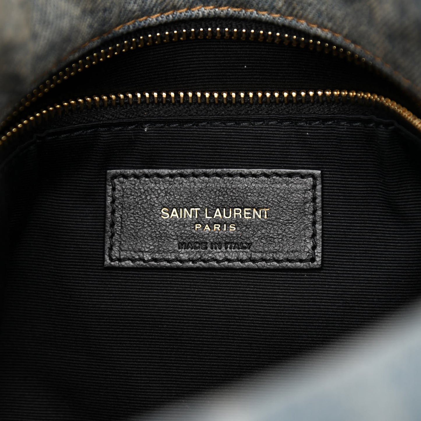 Denim Quilted Small Loulou Puffer Monogram Chain Satchel Blue Cinnamon