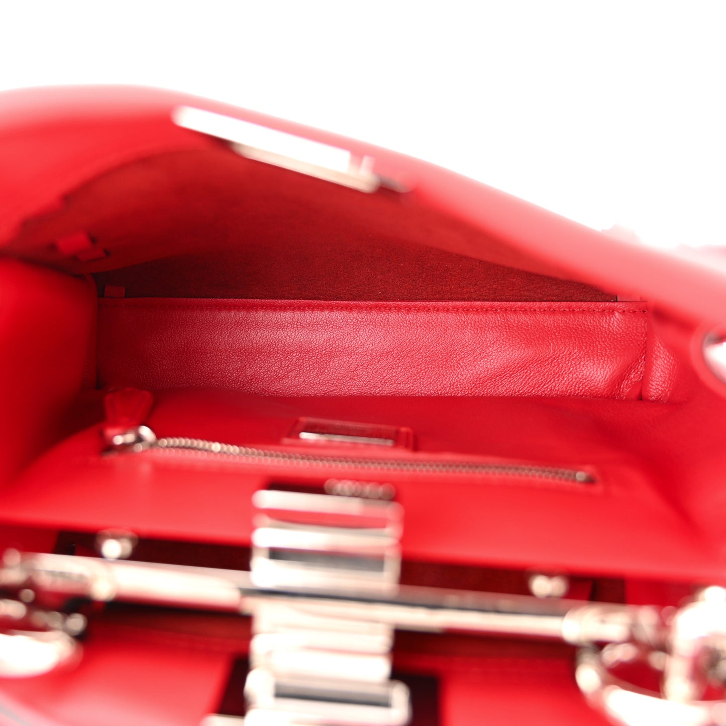 Vitello Seta Century Nappa Whipstitch Mini Peekaboo Iconic Satchel Fiamma