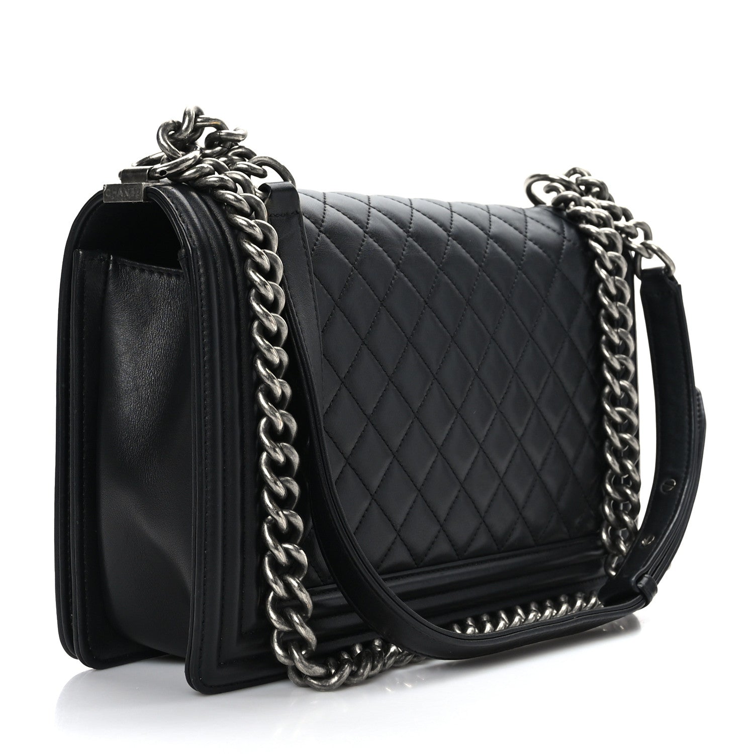 Chanel Lambskin Quilted New Medium Boy Flap Black 3 of 9