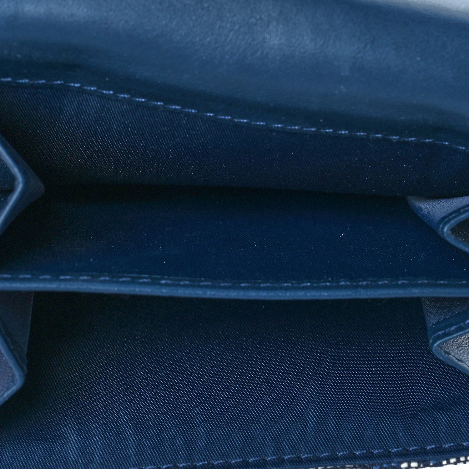 Christian Dior Monogram Compact Saddle Wallet Blue 6 of 9