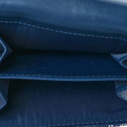 Christian Dior Monogram Compact Saddle Wallet Blue 6 of 9