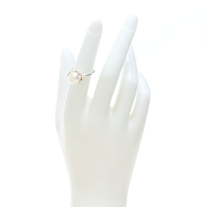 Tiffany Sterling Silver Freshwater Pearl Paloma Picasso Olive Leaf Ring 50 5.5 2 of 5