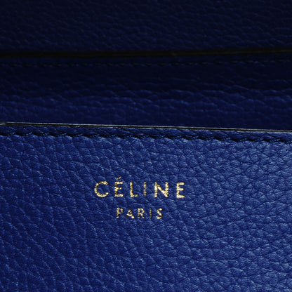 Celine Drummed Calfskin Mini Luggage Indigo 5 of 9