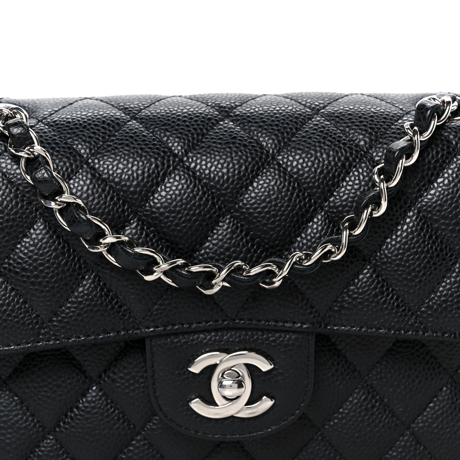 Chanel Caviar Quilted Small Double Flap Black Black 9 of 11