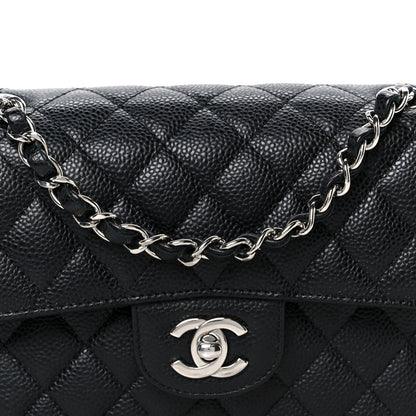Chanel Caviar Quilted Small Double Flap Black Black 9 of 11