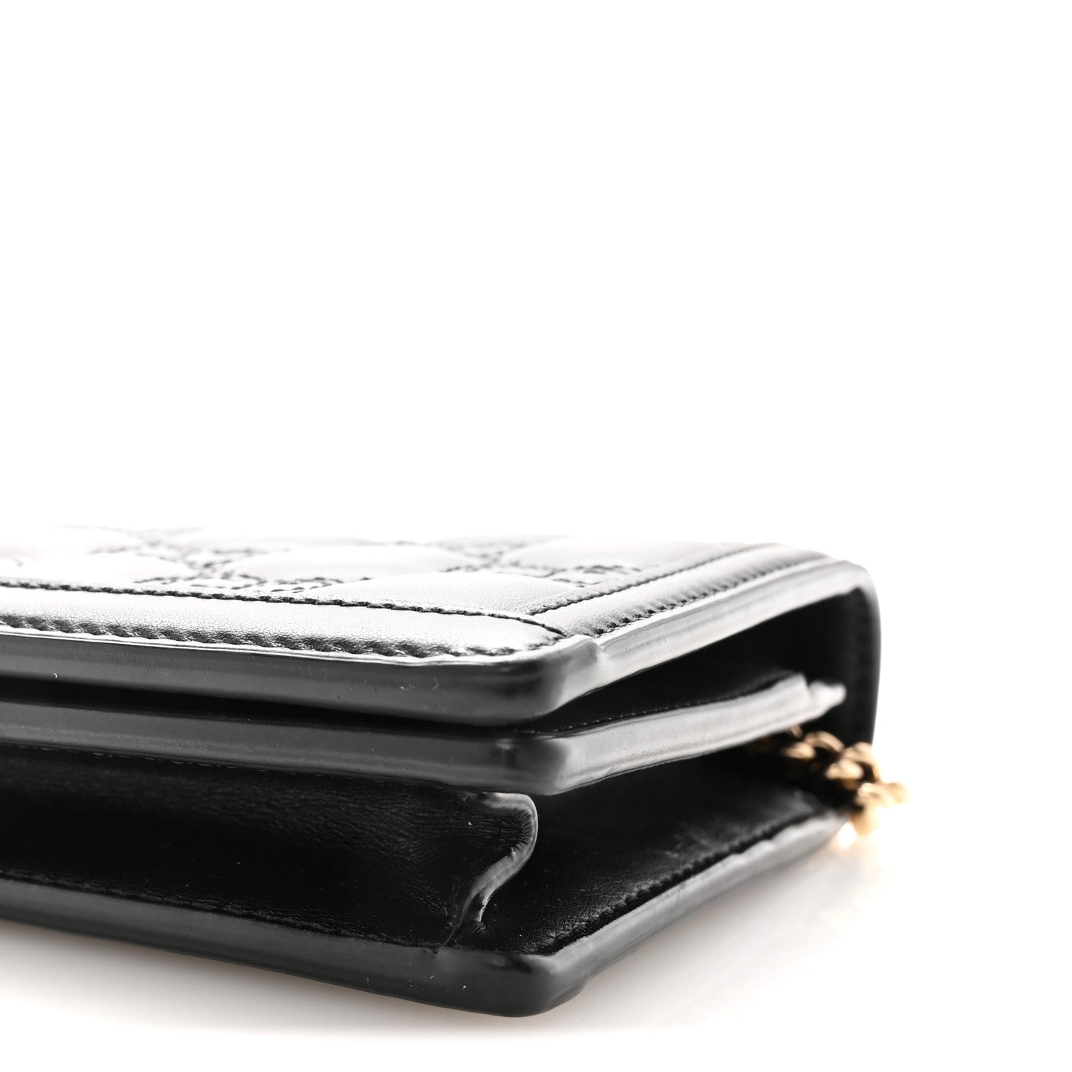 Gucci Calfskin GG Matelasse Chain Wallet Black 9 of 10