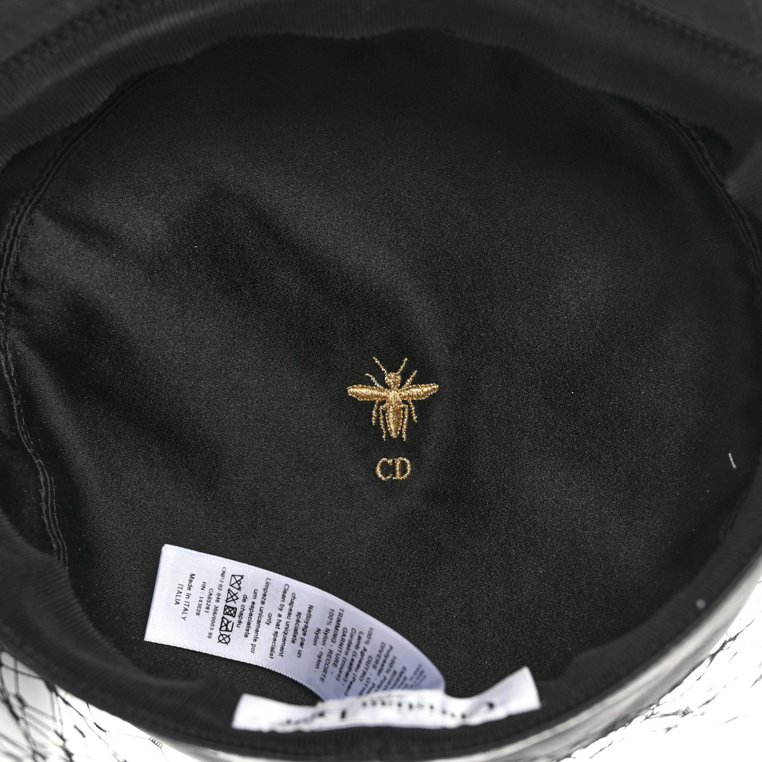 Christian Dior Lambskin Arty Beret Cap With Veil 57 Black 7 of 8