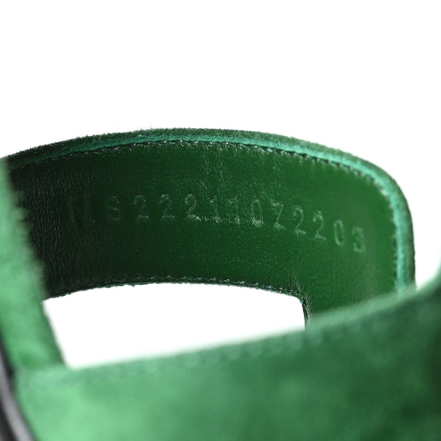 Hermes Suede Goatskin Oasis Sandals 36.5 Vert Electrique 6 of 9