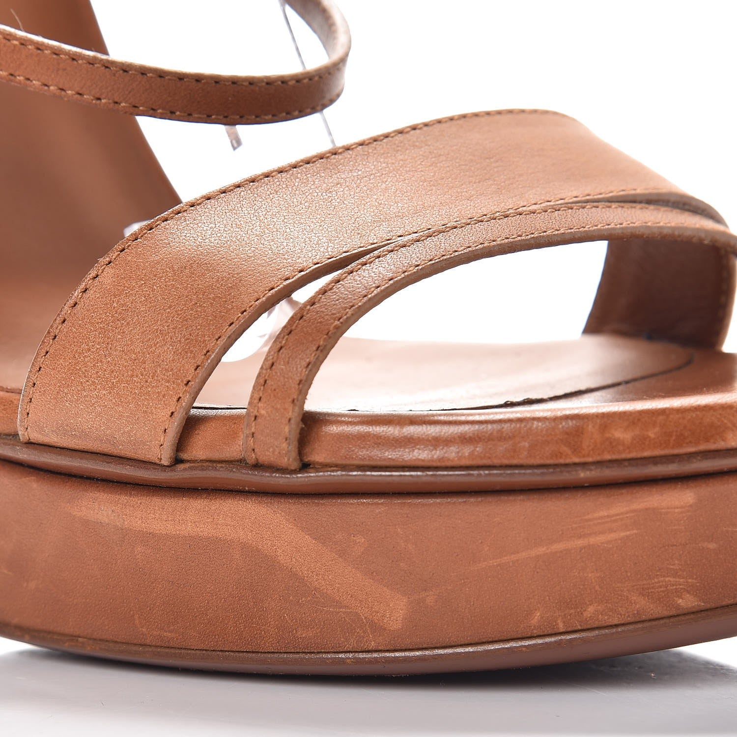Saint Laurent Lambskin 105 Platform Sandals 39.5 Tobacco 12 of 12