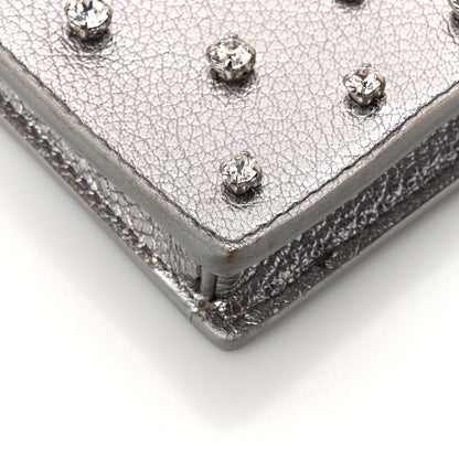 Miu Miu Calfskin Crystal Crossbody Silver 10 of 14