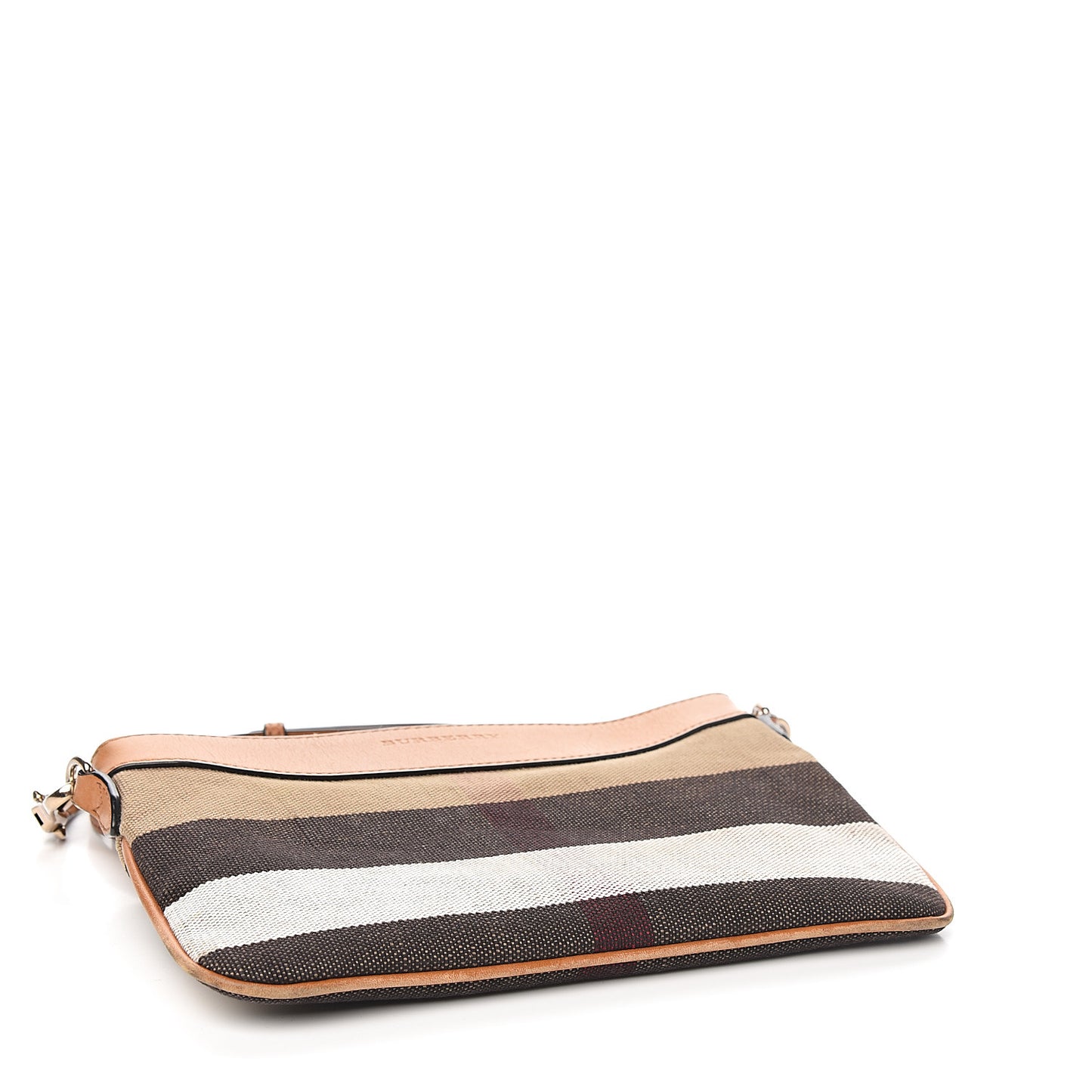 Mega Check Peyton Crossbody Clutch Bag Saddle Brown