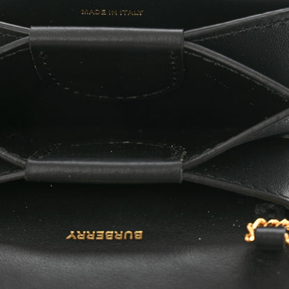 Burberry Calfskin Embossed Monogram Chain Card Case Black 5 of 10
