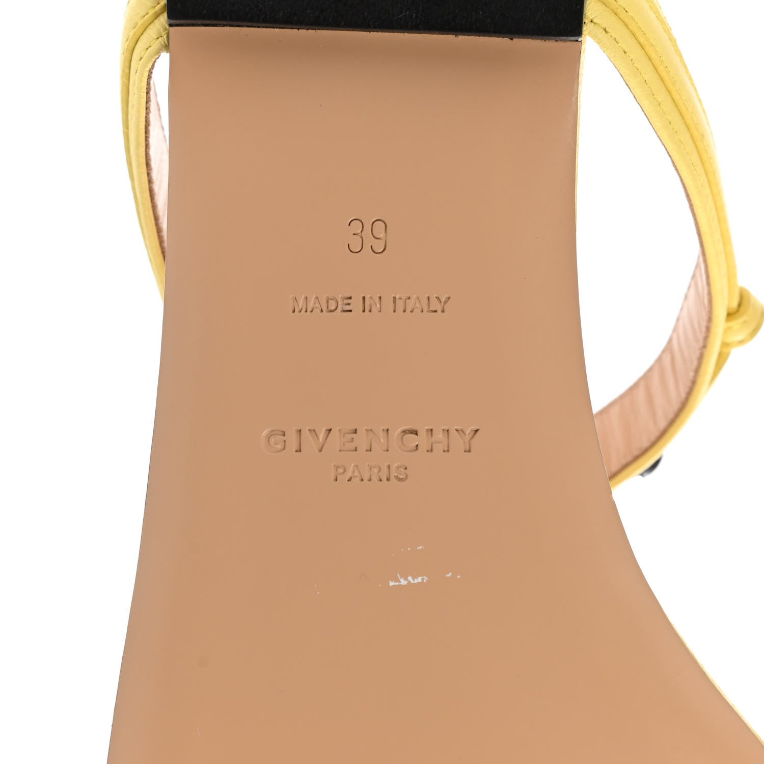 Givenchy Calfksin Elba Thong Sandals 39 Pale Yellow 6 of 9