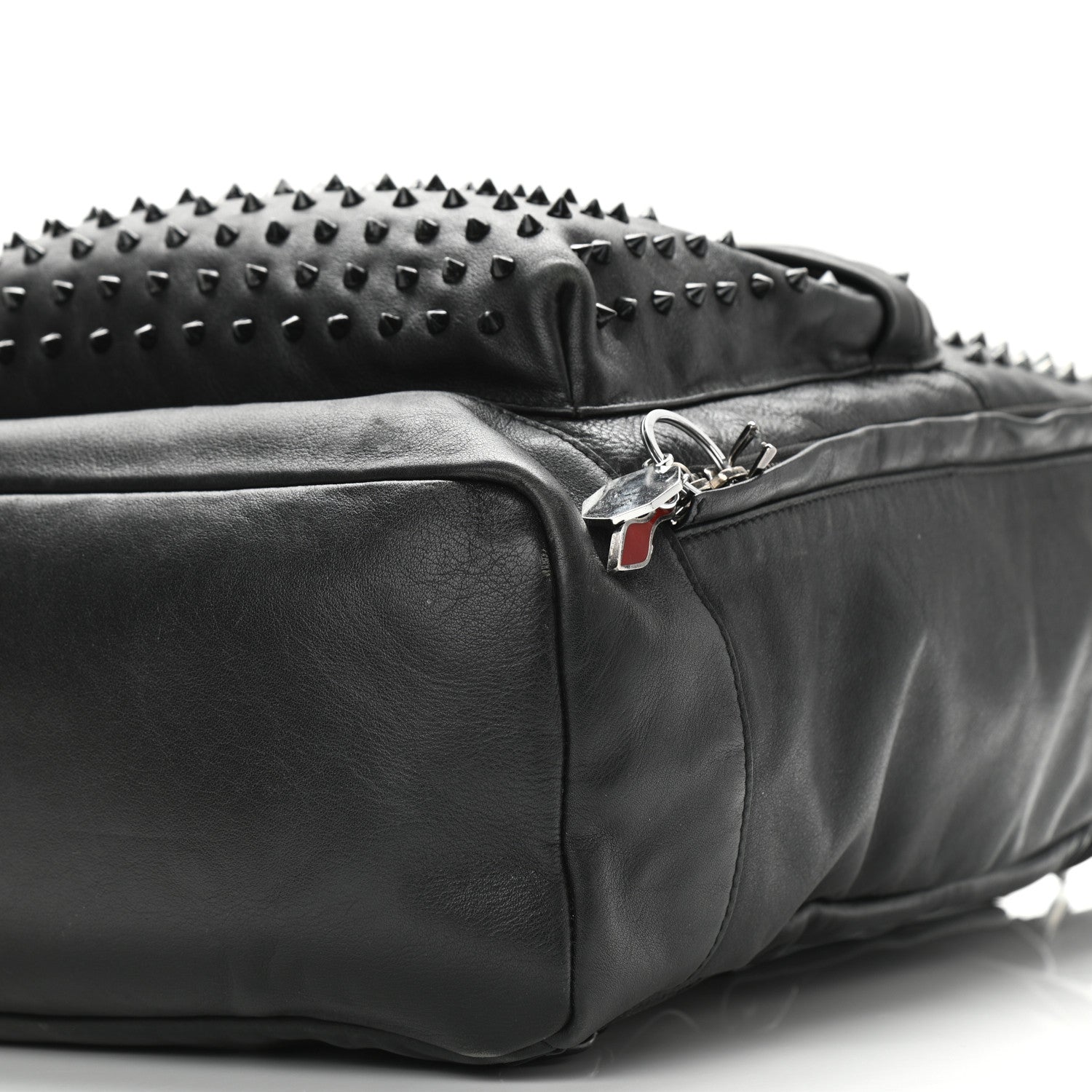 Christian Louboutin Calfskin Spiked Backpack Black 9 of 10