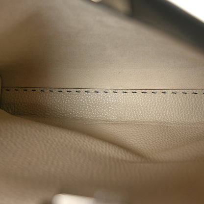 Fendi Cuoio Romano Selleria Bi-Color Medium Peekaboo Iconic Satchel Asfalto Latte 5 of 10