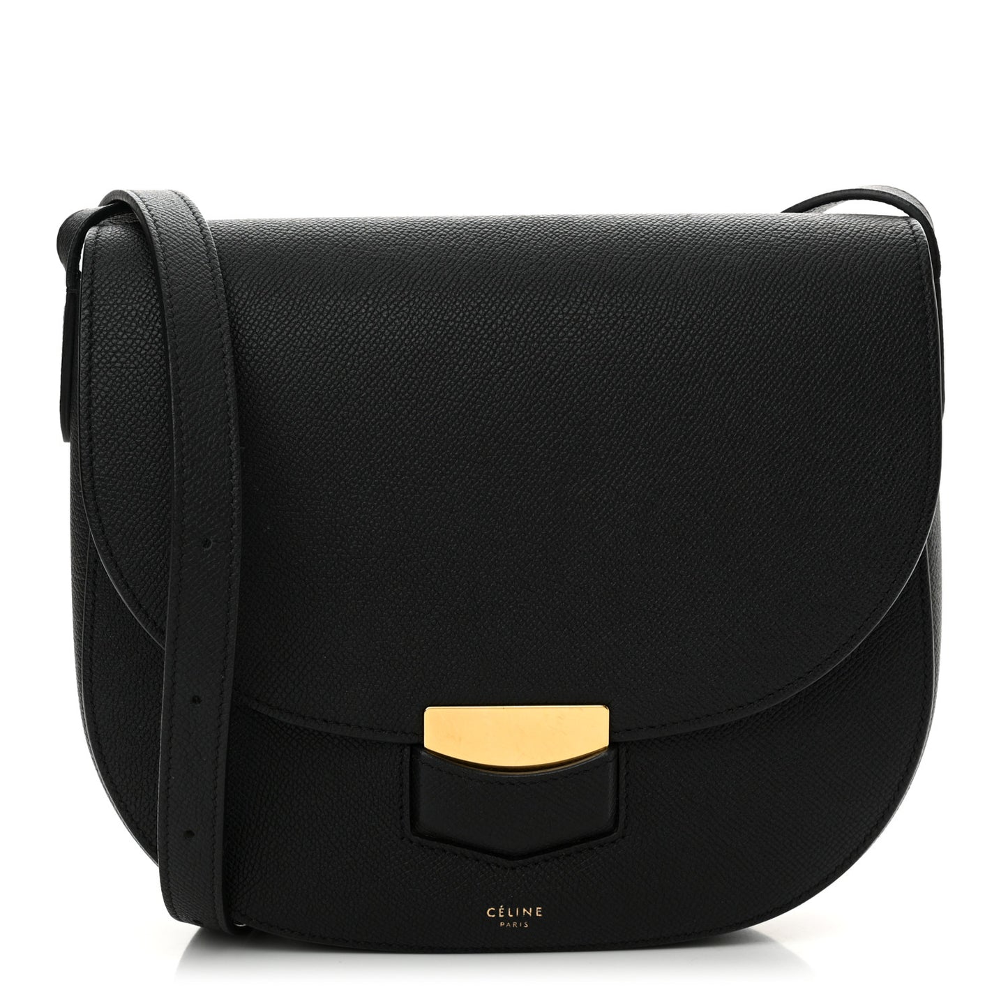 Grained Calfskin Compact Trotteur  Black