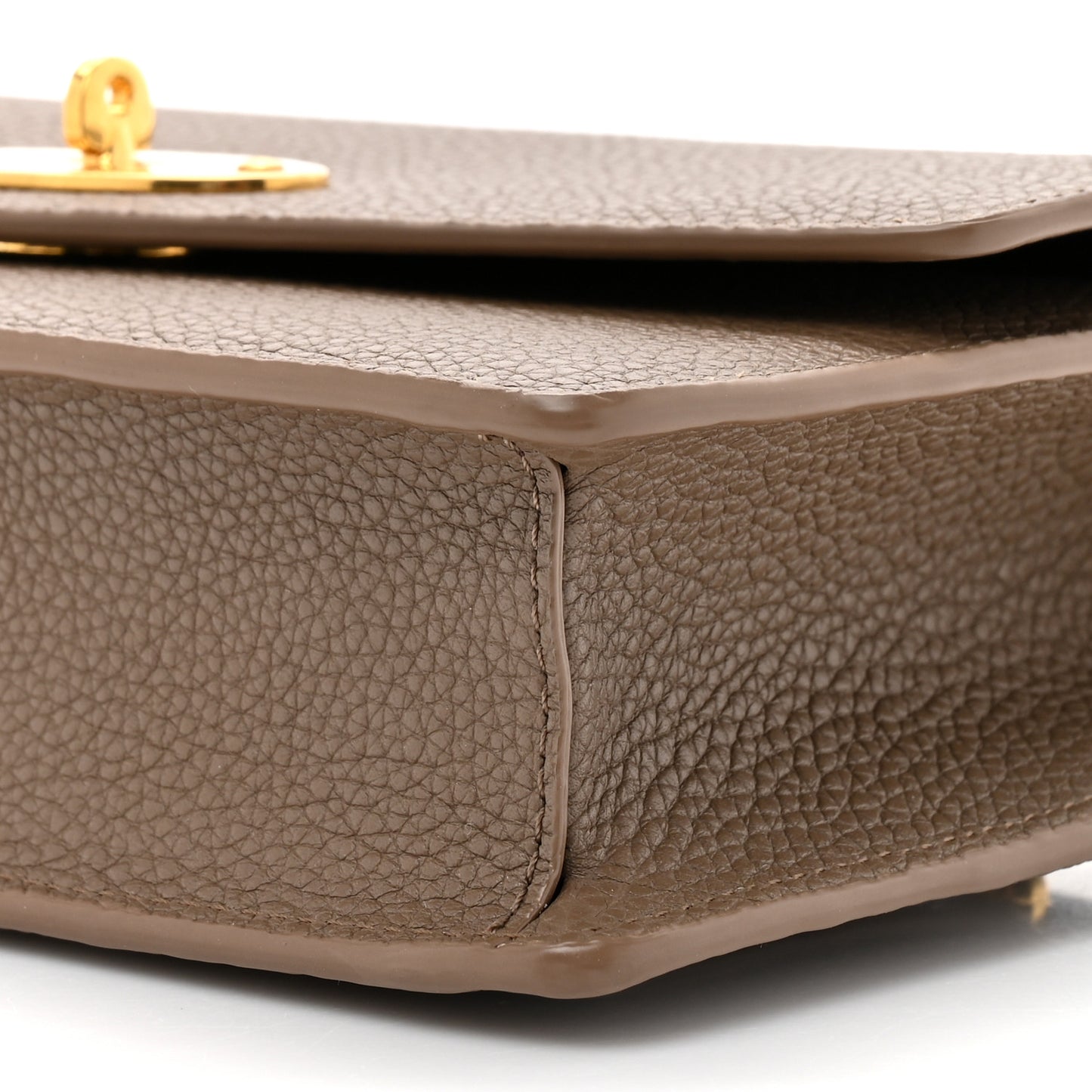 Small Classic Grain Calfskin Small Darley Clay