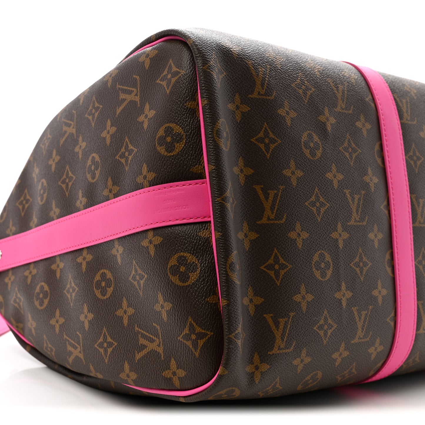 Monogram Macassar Keepall Bandouliere 50 Fuchsia