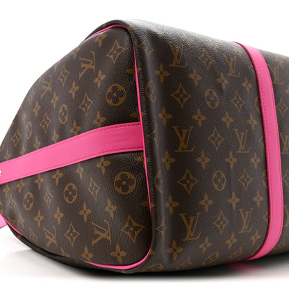 Louis Vuitton Monogram Macassar Keepall Bandouliere 50 Fuchsia 7 of 8