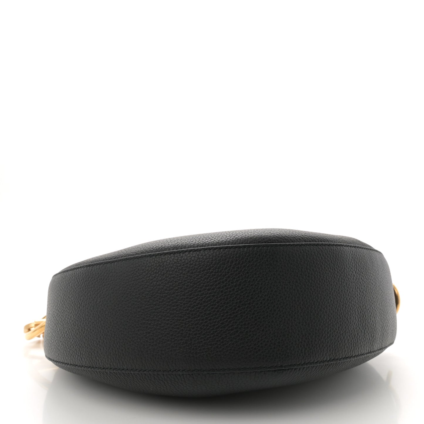Grainy Calfskin Knight Arc Bag Black