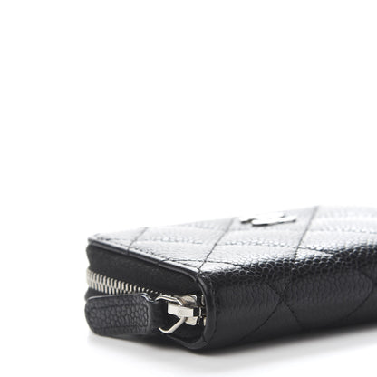 Chanel Caviar Quilted Zip Coin Purse Black 8 of 10