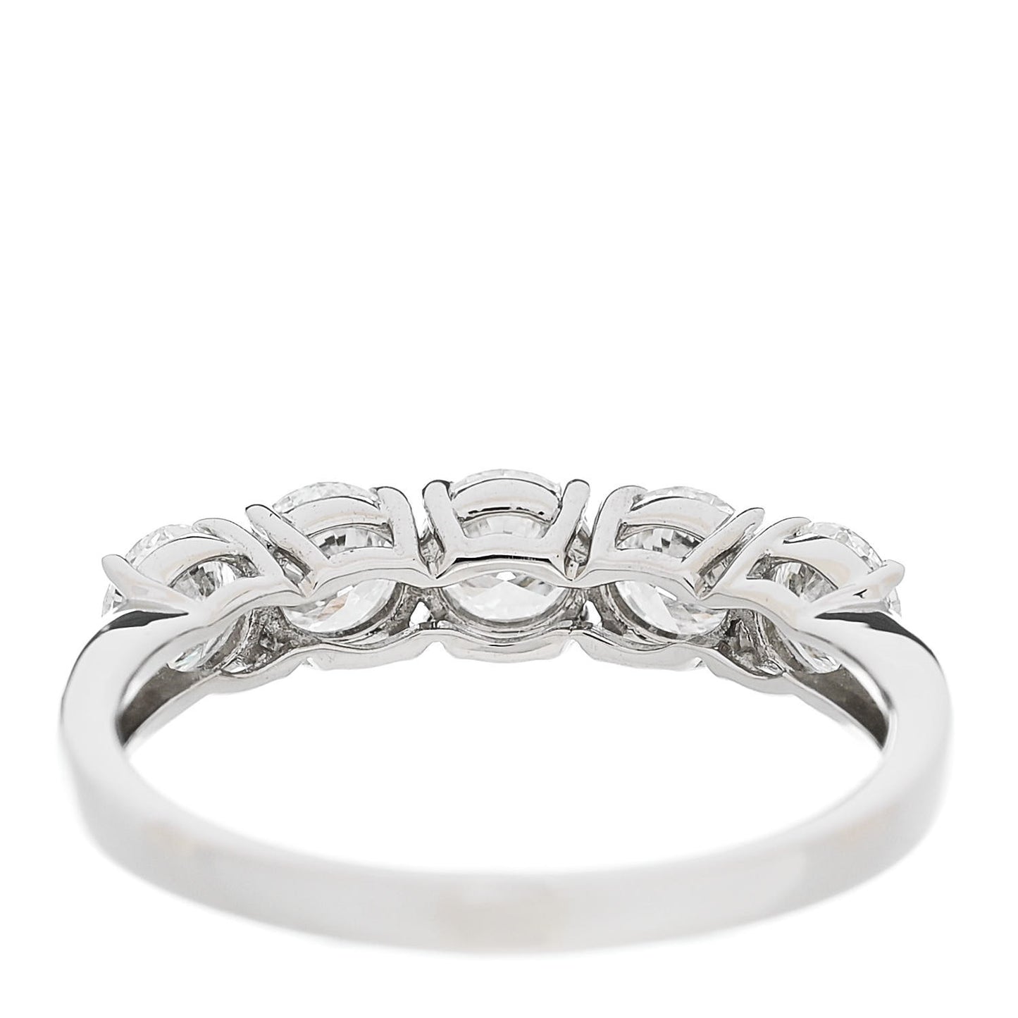 Platinum Diamond 1.04ct Half Eternity Band Ring 52 6