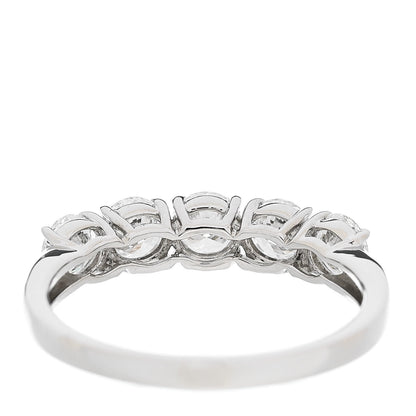 Parker & West by FASHIONPHILE Platinum Diamond 1.04ct Half Eternity Band Ring 52 6 8 of 10