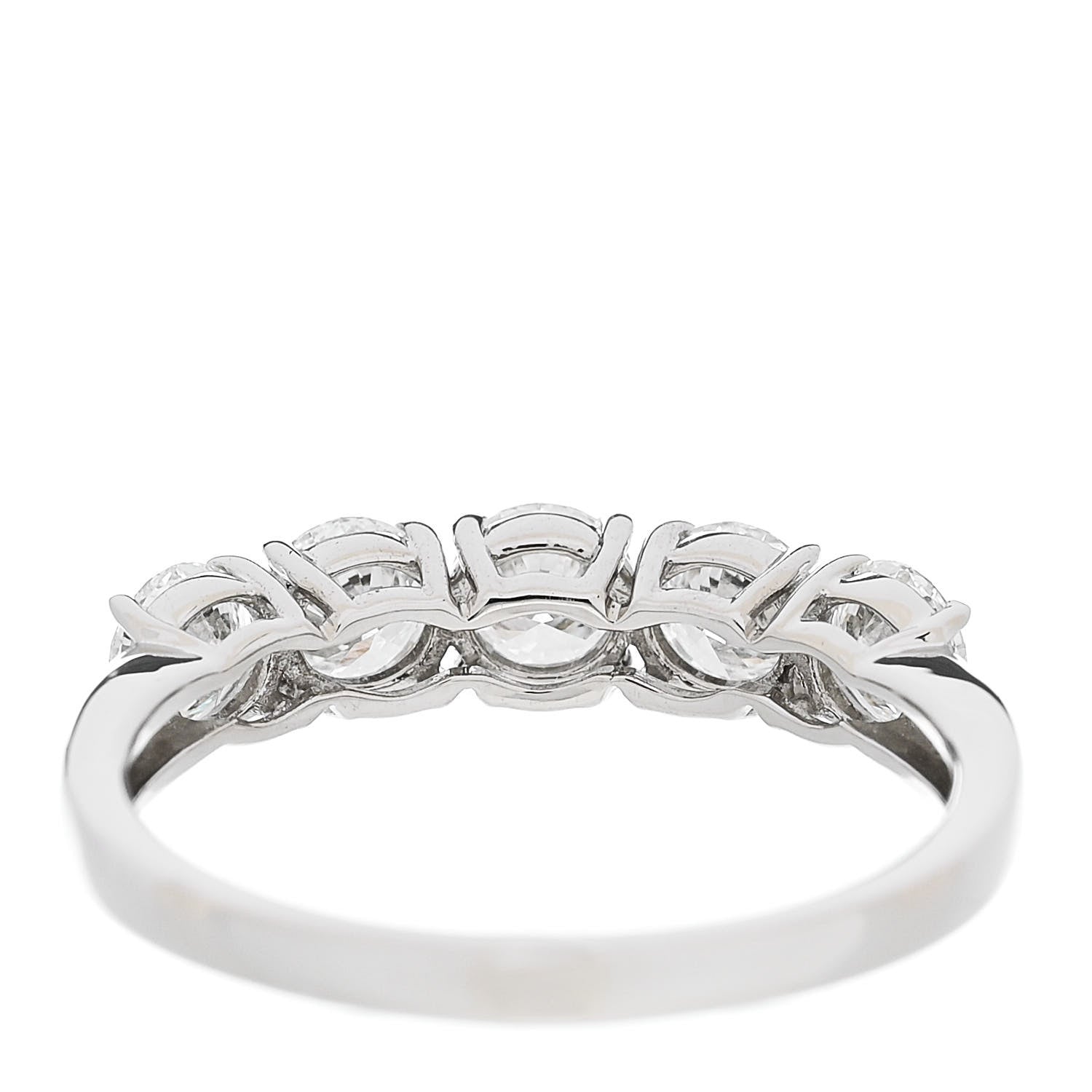 Parker & West by FASHIONPHILE PARKER & WEST Platinum Diamond 1.04ct Half Eternity Band Ring 52 6 8 of 10