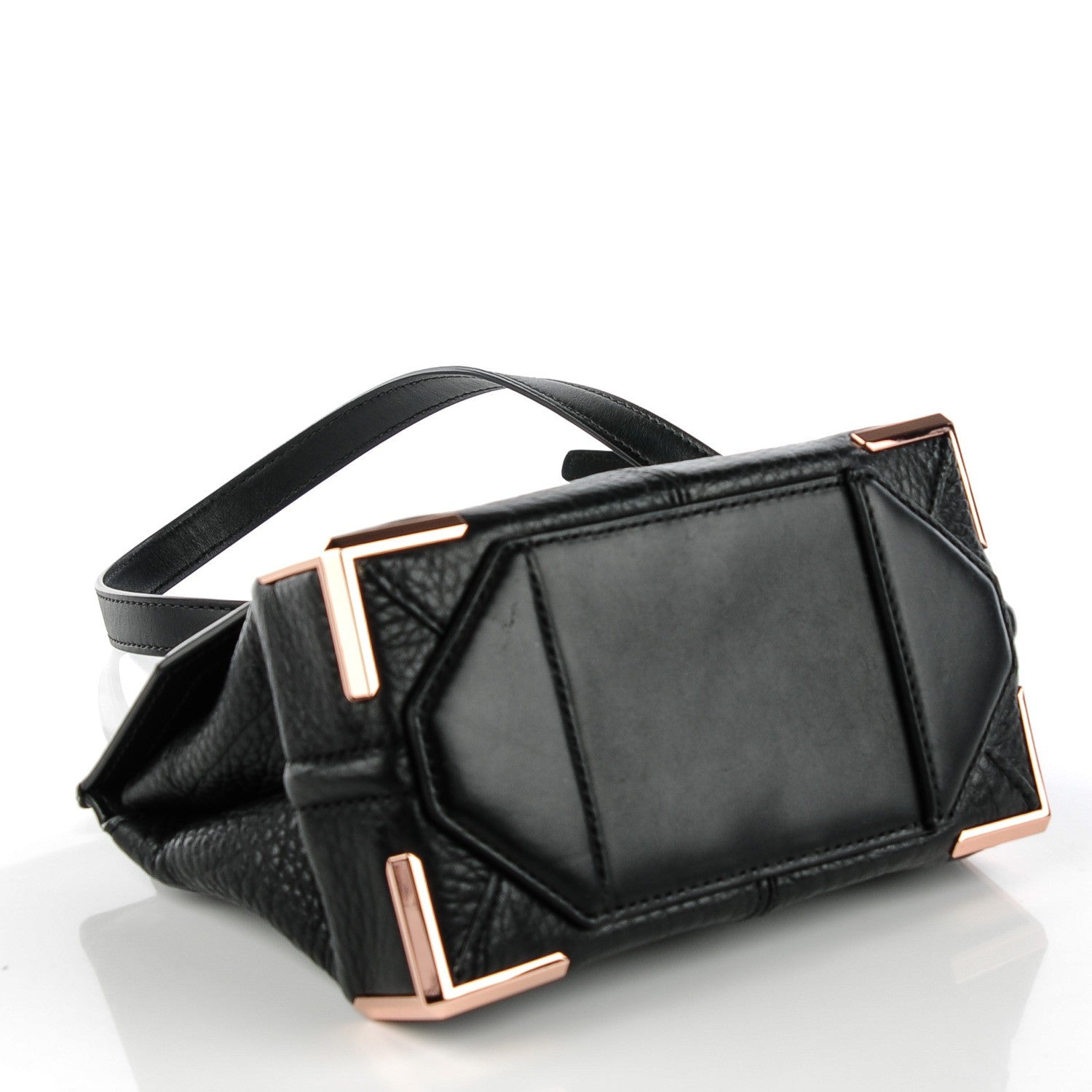 Alexander Wang Calfskin Small Marion Soft Black Rose Gold Hardware 4 of 6