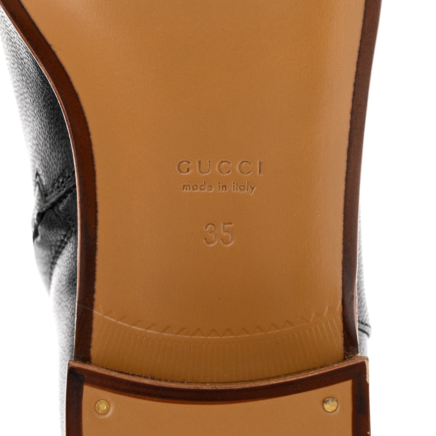 Gucci Goatskin Hills Logo Ankle Boots 35 Black 6 of 9