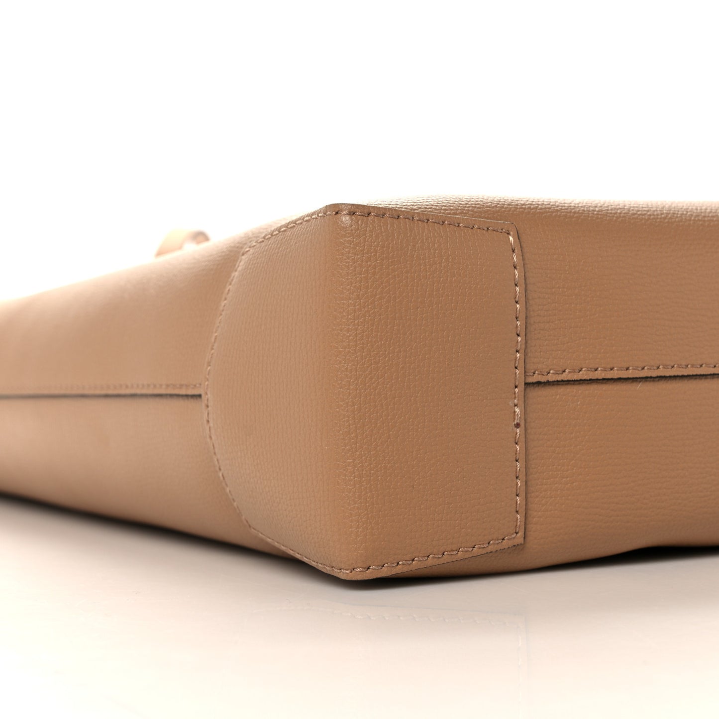Calfskin Embossed Crest Large Tote Light Camel