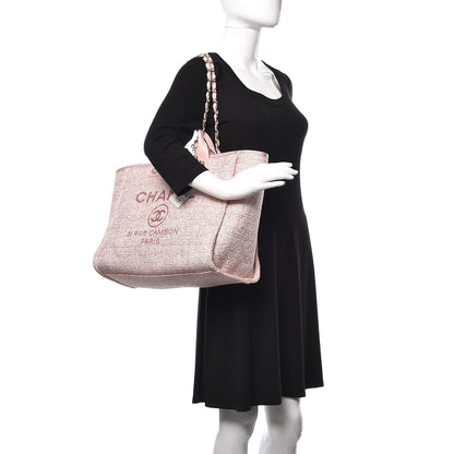 Chanel Straw Lurex Large Deauville Tote Pink 2 of 10