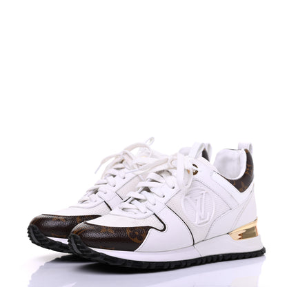 Louis Vuitton Calfskin Monogram Run Away Sneakers 35 White 3 of 10