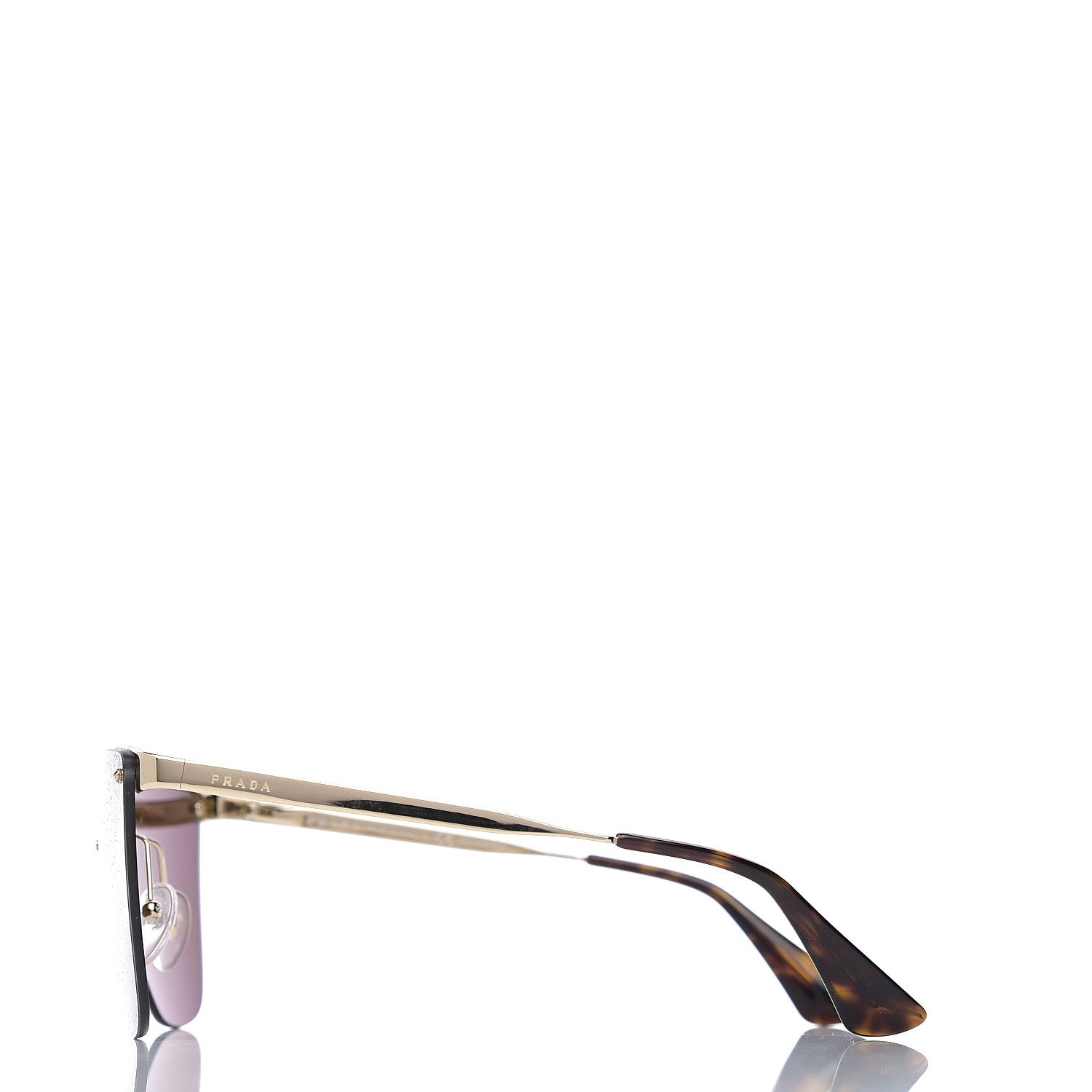 Prada Cat Eye Sunglasses SPR 68T Gold 3 of 8