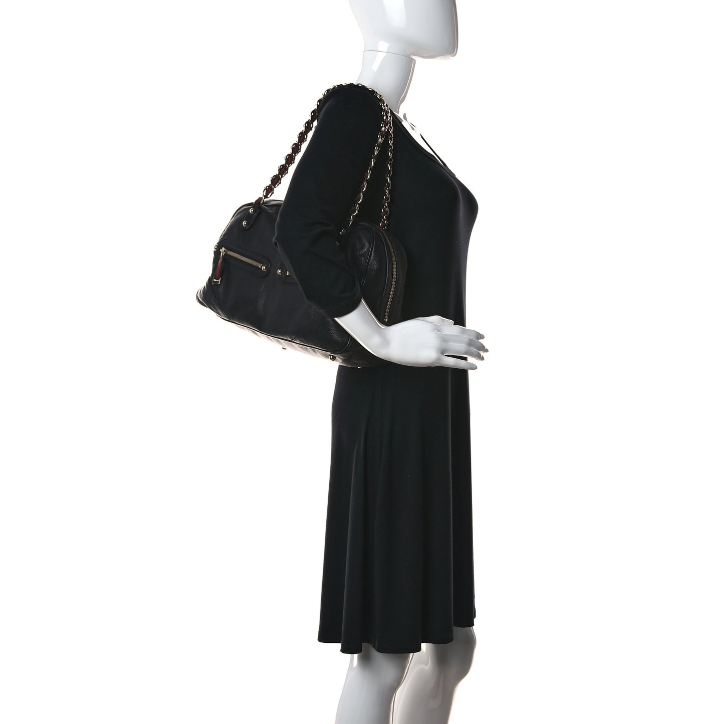 Goatskin Large Capri Bowler Black