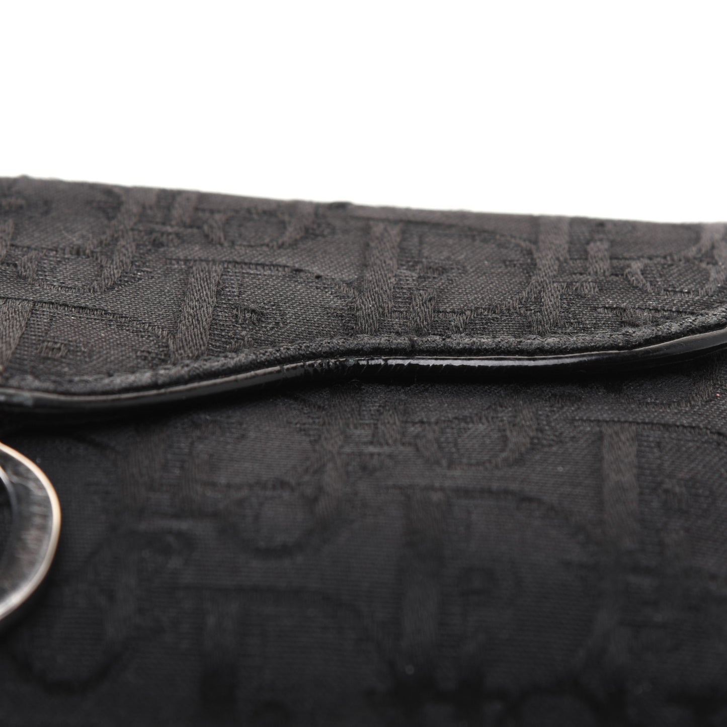 Monogram Compact Saddle Wallet Black
