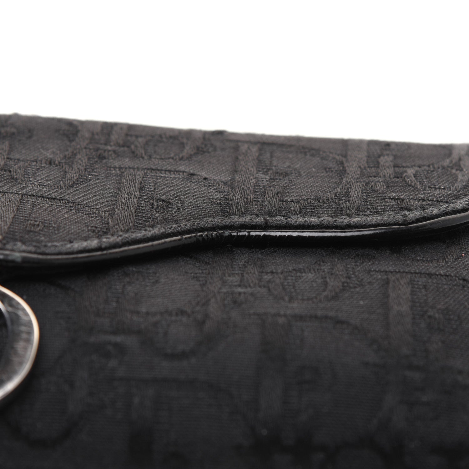 Christian Dior Monogram Compact Saddle Wallet Black 23 of 24
