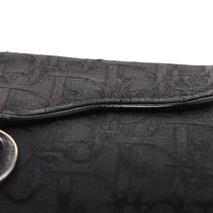 Christian Dior Monogram Compact Saddle Wallet Black 23 of 24