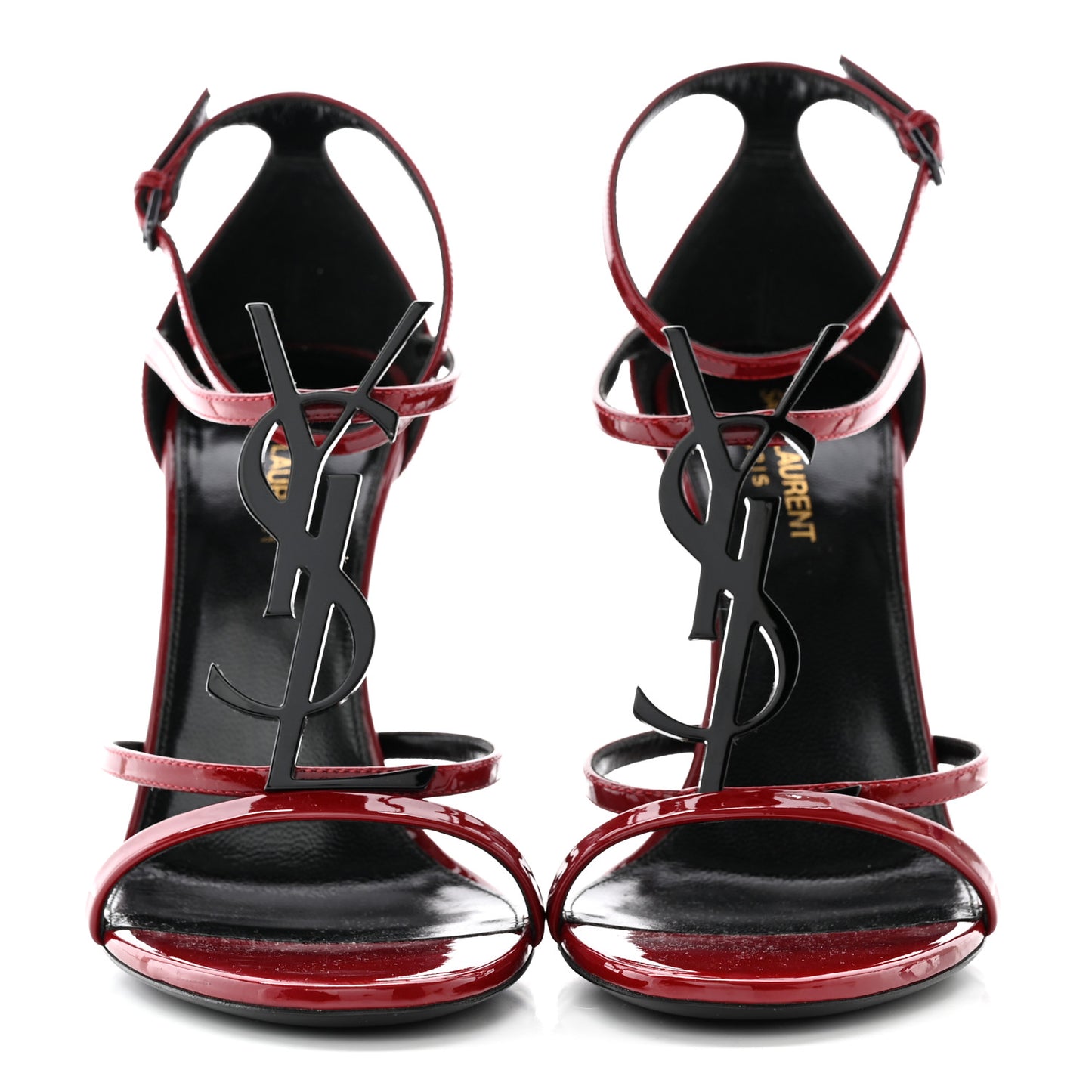 Patent Calfskin Cassandra 100 Sandals 40 Red Laquer