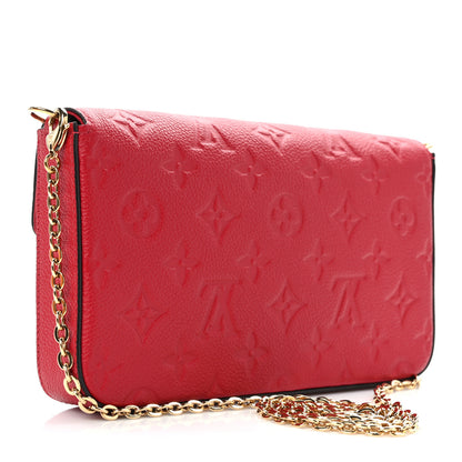 Louis Vuitton Empreinte Pochette Felicie Chain Wallet Scarlet 4 of 15