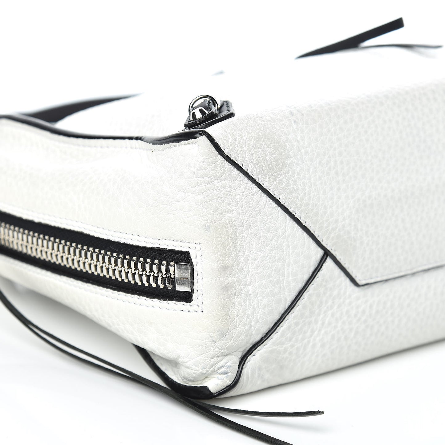 Veau Papier A6 Zip Around Tote White Black