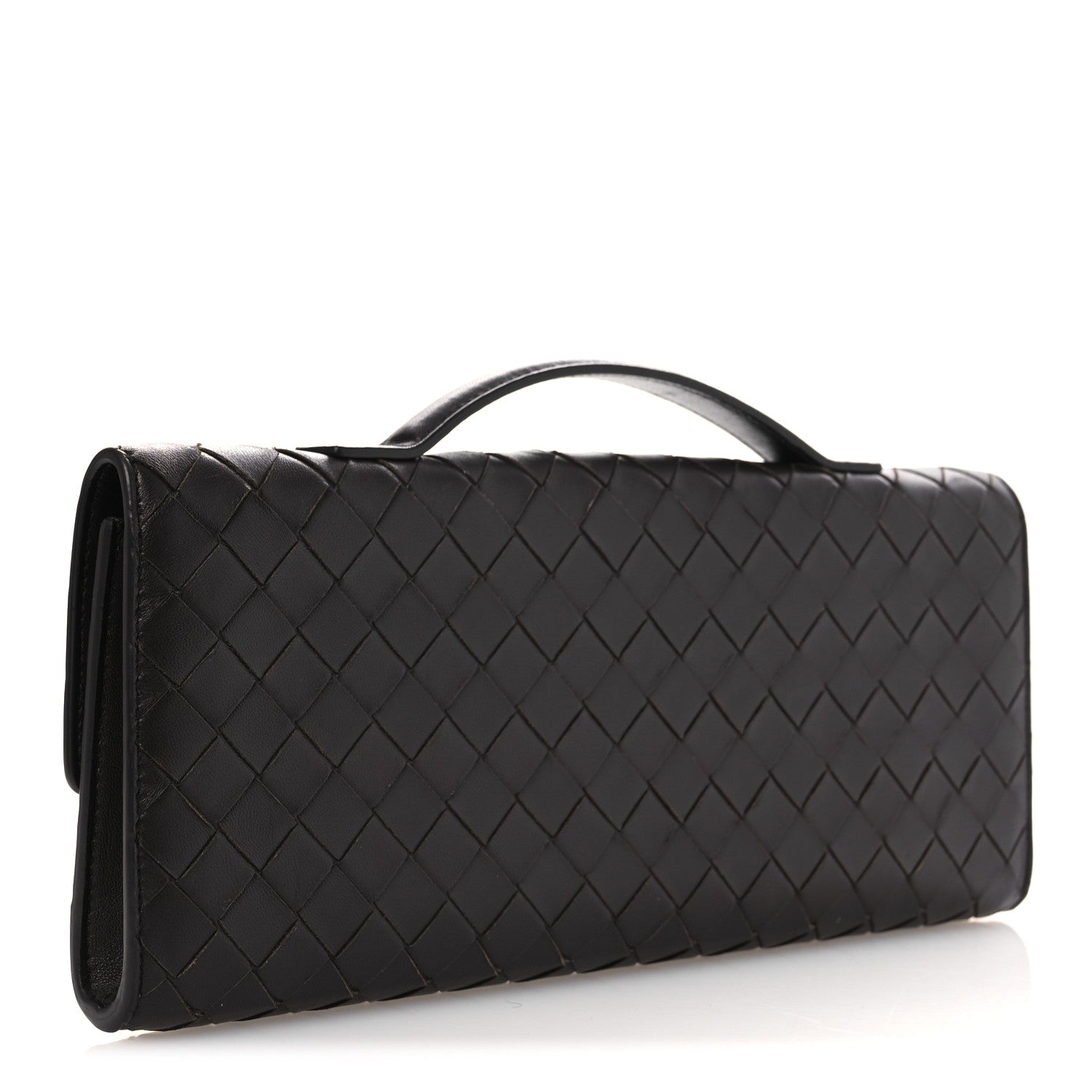Bottega Veneta Nappa Intrecciato Long Andiamo Top Handle Clutch Fondant 3 of 12